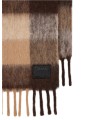 Echarpe épaisse carreaux choco sable 26x220 Paul Smith Homme M1A 150T W210 62 détail