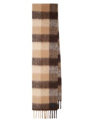 Echarpe épaisse carreaux choco sable 26x220 Paul Smith Homme M1A 150T W210 62 face