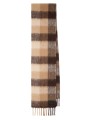 Echarpe épaisse carreaux choco sable 26x220 Paul Smith Homme M1A 150T W210 62 face
