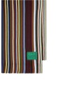 Echarpe fine rayée baya marron vert Paul Smith Homme M1A 151F W102 47 boutique Strasbourg accessoire shop store détail