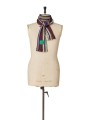 Echarpe fine rayée baya marron vert Paul Smith Homme M1A 151F W102 47 boutique Strasbourg accessoire shop store porté