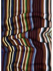 Echarpe fine rayée baya marron vert Paul Smith Homme M1A 151F W102 47 boutique Strasbourg accessoire shop store style