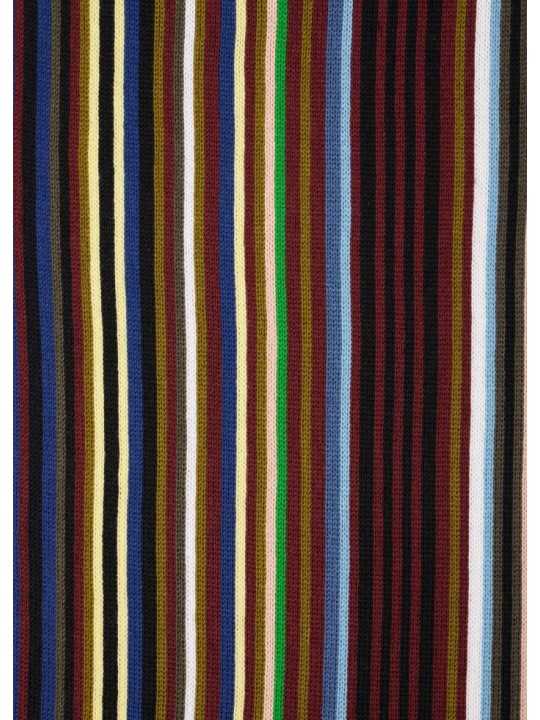 Echarpe fine rayée baya marron vert Paul Smith Homme M1A 151F W102 47 boutique Strasbourg accessoire shop store zoom