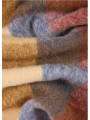 Echarpe épaisse damier brique camel bleu 26x220 Paul Smith Homme W1A 250T W216 21 boutique Strasbourg accessoire store style