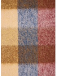 Echarpe épaisse damier brique camel bleu 26x220 Paul Smith Homme W1A 250T W216 21 boutique Strasbourg accessoire store zoom
