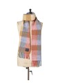 ECHARPE EPAISSE DAMIER BRIQUE CAMEL BLEU 26X220 W1A 250T W216 21 PAUL SMITH HOMME Scarf Strasbourg.
