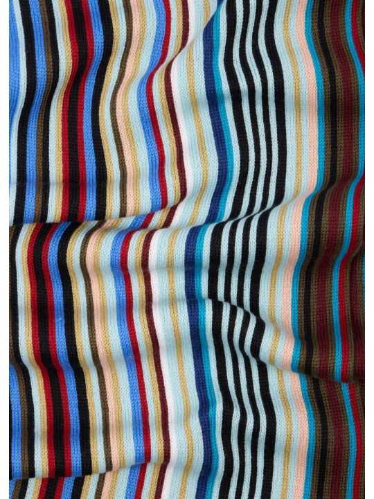 Echarpe fine rayée baya bleu jaune Paul Smith Homme M1A 151F T542 92A boutique Strasbourg accessoire store shop scarf style