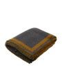 Plaid gris jaune Paul Smith Book Club 135x177cm Paul Smith Homme M1A 153T W239 76 boutique Strasbourg déco shop store plié