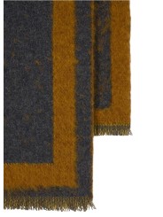 Plaid gris jaune Paul Smith Book Club 135x177cm Paul Smith Homme M1A 153T W239 76 boutique Strasbourg déco shop store détail