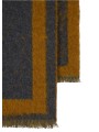 Plaid gris jaune Paul Smith Book Club 135x177cm Paul Smith Homme M1A 153T W239 76 boutique Strasbourg déco shop store détail