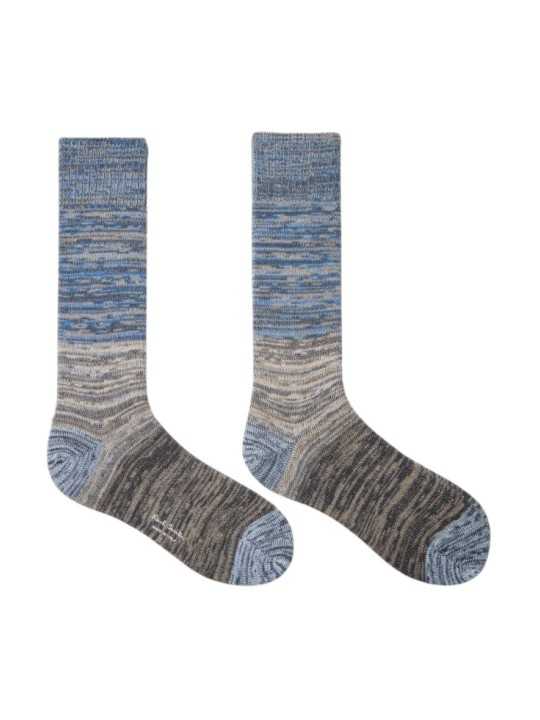 Chaussettes chinées ciel taupe Paul Smith Homme M1A 380CI W142 71 boutique Strasbourg accessoire shop store front