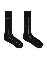 Chaussettes noires quadrillée baya Paul Smith Homme M1A 380CI W147 79 boutique Strasbourg accessoire shop store front