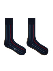 Chaussettes navy rayée verticale multi Paul Smith Homme M1A 380CI W155 47 Strasbourg boutique accessoire shop store front