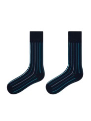 Chaussettes navy rayée verticale multi Paul Smith Homme M1A 380CI W155 47 Strasbourg boutique accessoire shop store in