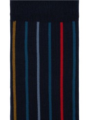 Chaussettes navy rayée verticale multi Paul Smith Homme M1A 380CI W155 47 Strasbourg boutique accessoire shop store zoom