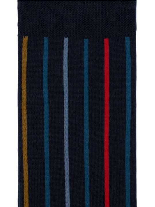 Chaussettes navy rayée verticale multi Paul Smith Homme M1A 380CI W155 47 Strasbourg boutique accessoire shop store zoom