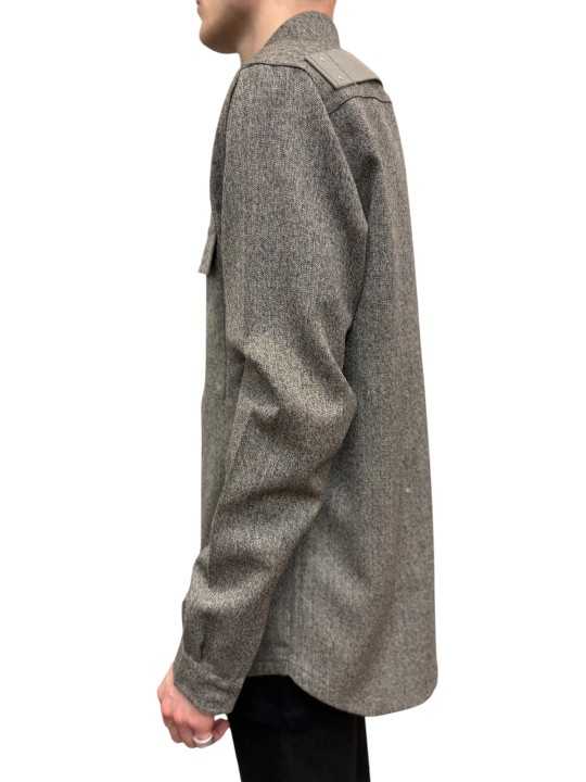 CHEMISE CHINEE NOIR VERT CLAIR OUTERSHIRT RU02F 4236 WBI 79 RICK OWENS HOMME profil