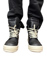 SNEAKERS GEOBASKET NOIR MILK RU02F 4894 LCO 911 RICK OWENS HOMME Strasbourg face