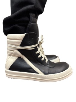 SNEAKERS GEOBASKET NOIR MILK RU02F 4894 LCO 911 RICK OWENS HOMME Strasbourg profil