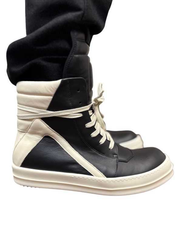 SNEAKERS GEOBASKET NOIR MILK RU02F 4894 LCO 911 RICK OWENS HOMME Strasbourg profil