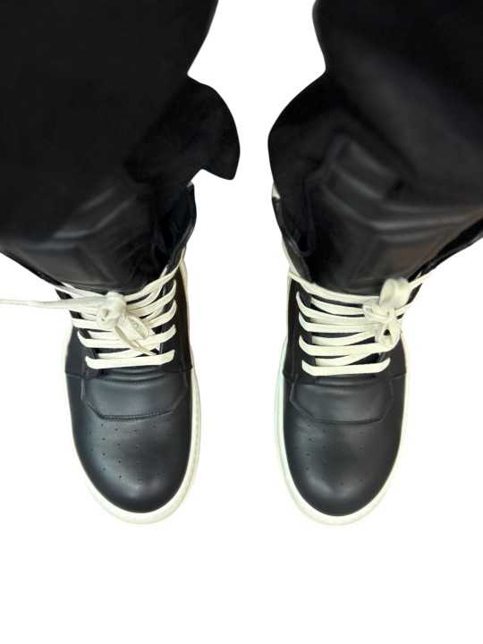 SNEAKERS GEOBASKET NOIR MILK RU02F 4894 LCO 911 RICK OWENS HOMME Strasbourg dessus