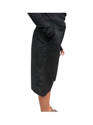 BERMUDA CUIR NOIR WORK SHORT RP02F 5322 LBS 09 RICK OWENS FEMME Strasbourg poche