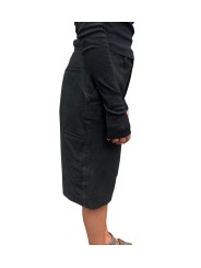 BERMUDA CUIR NOIR WORK SHORT RP02F 5322 LBS 09 RICK OWENS FEMME Strasbourg profil