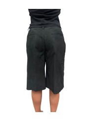 BERMUDA CUIR NOIR WORK SHORT RP02F 5322 LBS 09 RICK OWENS FEMME Strasbourg dos