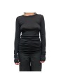 T-shirt manches longues Rib Lst Noir Rick Owens Femme RP02F 5202 MR 09 face