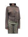 PULL SCARF TOP RAISIN GRAPPE MANCHES LONGUES ECHARPE RP02F 5622 M 86 RICK OWENS face
