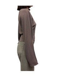 PULL SCARF TOP RAISIN GRAPPE MANCHES LONGUES ECHARPE RP02F 5622 M 86 RICK OWENS profil droit