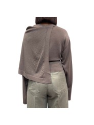 PULL SCARF TOP RAISIN GRAPPE MANCHES LONGUES ECHARPE RP02F 5622 M 86 RICK OWENS dos