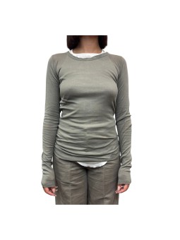 TSHIRT MANCHES LONGUES RIB LST DARK PEARL RP02F 5202 MR 48 RICK OWENS FEMME face