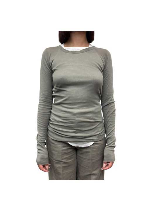 TSHIRT MANCHES LONGUES RIB LST DARK PEARL RP02F 5202 MR 48 RICK OWENS FEMME face
