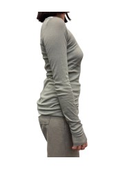 TSHIRT MANCHES LONGUES RIB LST DARK PEARL RP02F 5202 MR 48 RICK OWENS FEMME profil