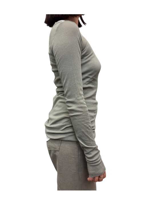 TSHIRT MANCHES LONGUES RIB LST DARK PEARL RP02F 5202 MR 48 RICK OWENS FEMME profil