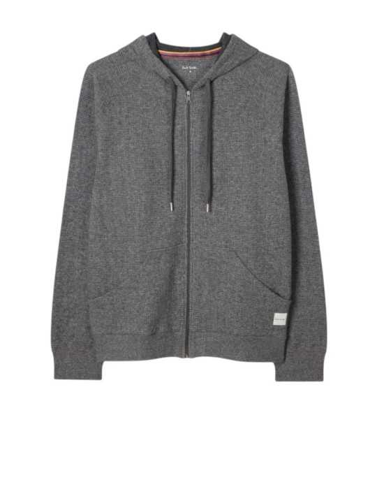 Veste jogging pied de poule gris Paul Smith Homme M1A 500M W315 70 boutique Strasbourg gilet vêtement sport shop store flat