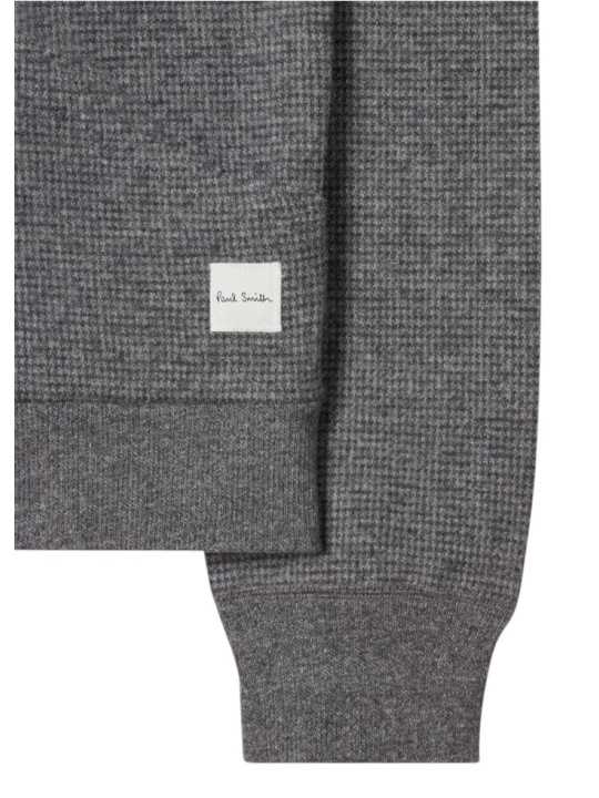 Veste jogging pied de poule gris Paul Smith Homme M1A 500M W315 70 boutique Strasbourg gilet vêtement sport shop store détail