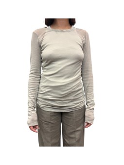 TSHIRT MANCHES LONGUES RIB LST PEARL RP02F 5202 MR 08 RICK OWENS FEMME