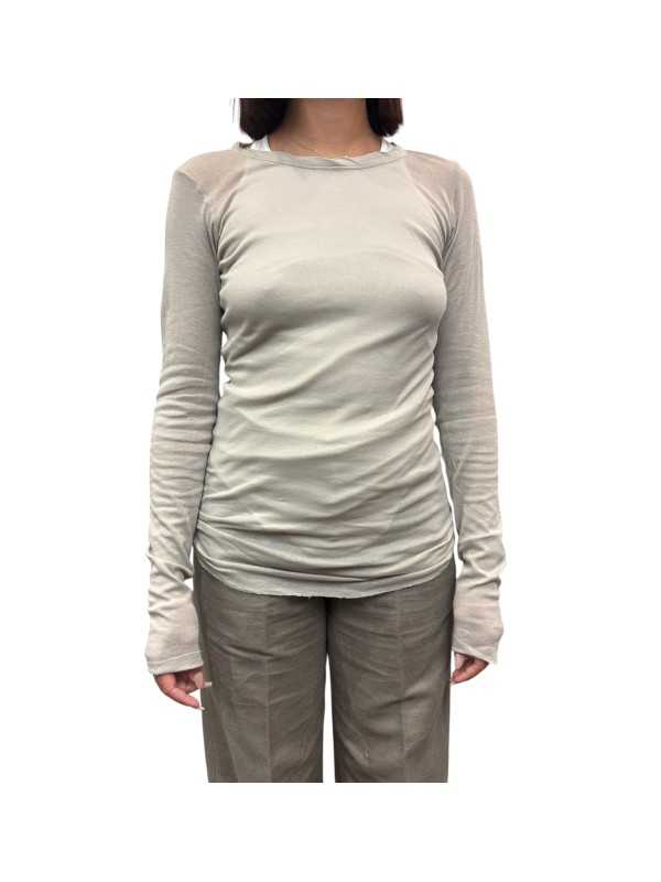 TSHIRT MANCHES LONGUES RIB LST PEARL RP02F 5202 MR 08 RICK OWENS FEMME