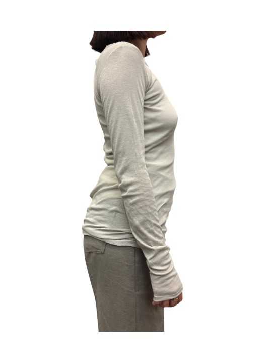 TSHIRT MANCHES LONGUES RIB LST PEARL RP02F 5202 MR 08 RICK OWENS FEMME profil