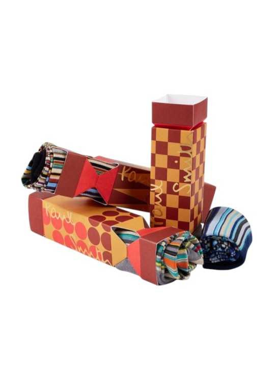 Pack 3 chaussettes baya gris bleu orange Paul Smith Homme M1A SOCK W3PCR 1 accessoire boutique Strasbourg shop store box
