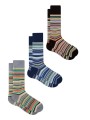 Pack 3 chaussettes baya gris bleu orange Paul Smith Homme M1A SOCK W3PCR 1 accessoire boutique Strasbourg shop store flat