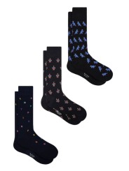Pack 3 chaussettes robots lettres dino Paul Smith Homme M1A SOCK W3PCR 2 accessoire Strasbourg boutique store paires
