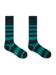 Pack 3 chaussettes rayures ciel bleu vert Paul Smith Homme M1A SOCK W3PCR 3 Strasbourg store boutique accessoire shop vert