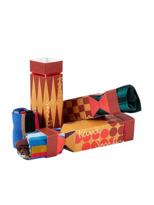 Pack 3 chaussettes rayures ciel bleu vert Paul Smith Homme M1A SOCK W3PCR 3 Strasbourg store boutique accessoire shop box
