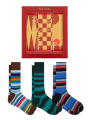 PACK 3 CHAUSSETTES RAYURES CIEL BLEU VERT M1A SOCK W3PCR 3 PAUL SMITH HOMME