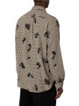 Chemise écrue quadrillé print fleur noir coton viscose Paul Smith homme M2R 412Z W22802 79 boutique vêtement Strasbourg mode dos