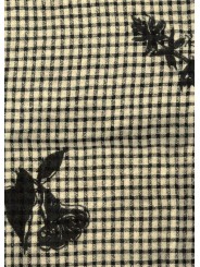 Chemise écrue quadrillé print fleur noir coton viscose Paul Smith homme M2R 412Z W22802 79 boutique vêtement Strasbourg mode zo