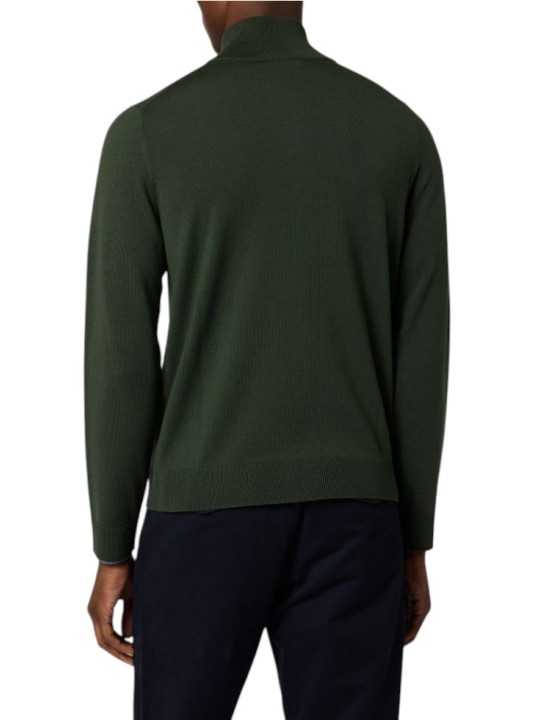 Gilet vert zippé gorge ocre Paul Smith Homme M2R A057 W22827 38 boutique vêtement mode Strasbourg shop store dos